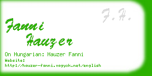 fanni hauzer business card